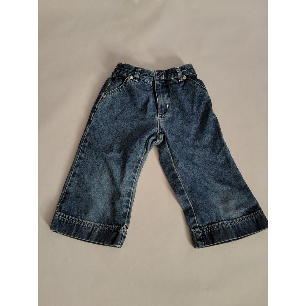 Tommy Hilfiger Y2K Vintage Kids Wide Leg Denim Jeans capris Medium Wash Size 6X